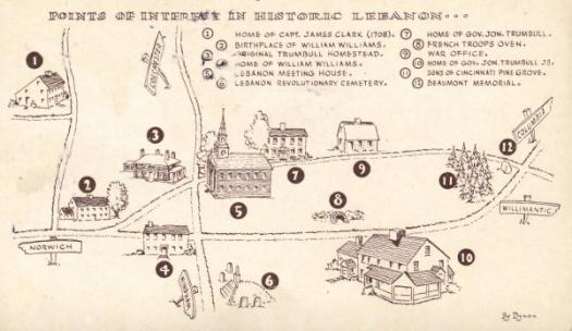 old map of center of town
