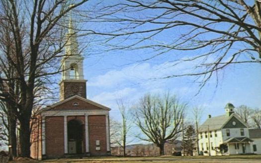 color photo of a church