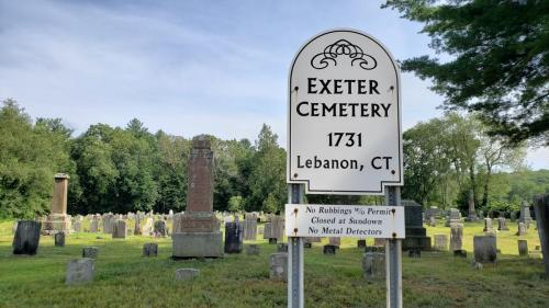 Exeter Cemetery Sign