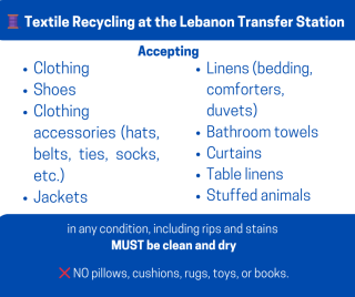 Textile Recycling at the Lebanon Transfer Station