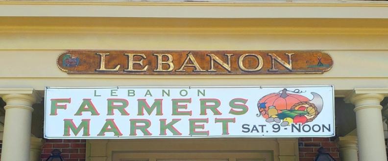The Lebanon, Connecticut Farmers' Market is held Saturdays, June to October, 9AM to noon in front of the Lebanon Town Hall.